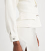 White Wool-Blend Crepe Jacket