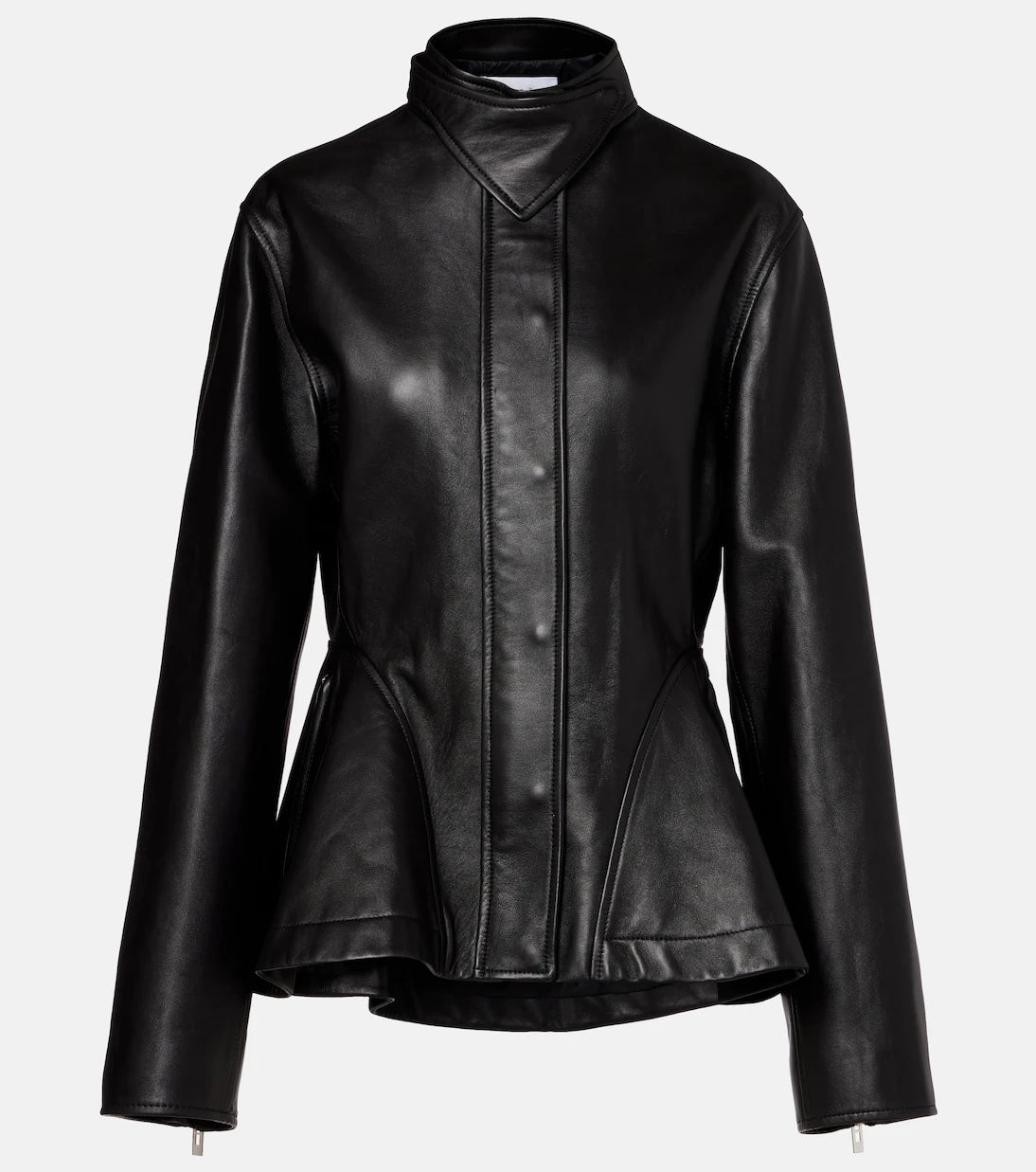 Alaïa - Peplum leather jacket