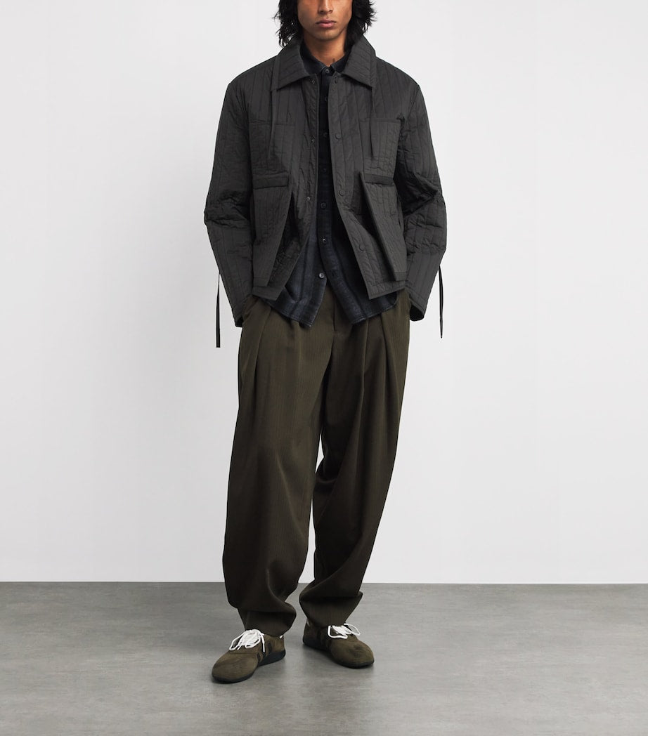 Craig Green Green Wool Quilted Worker Jacket