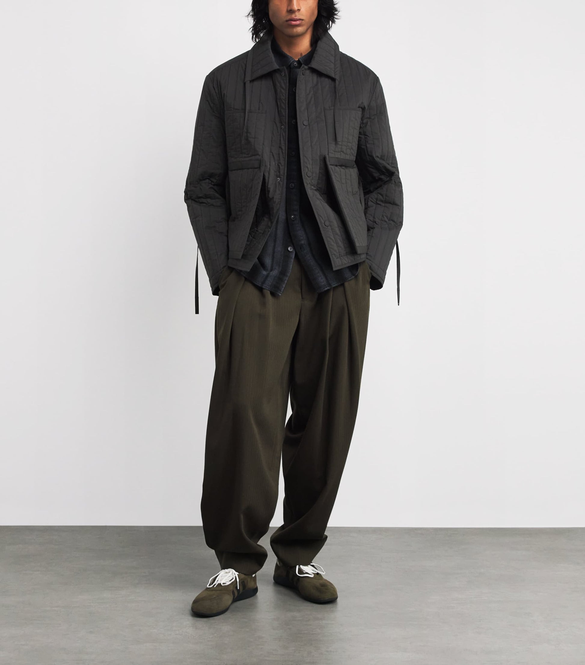 Craig Green Green Wool Quilted Worker Jacket