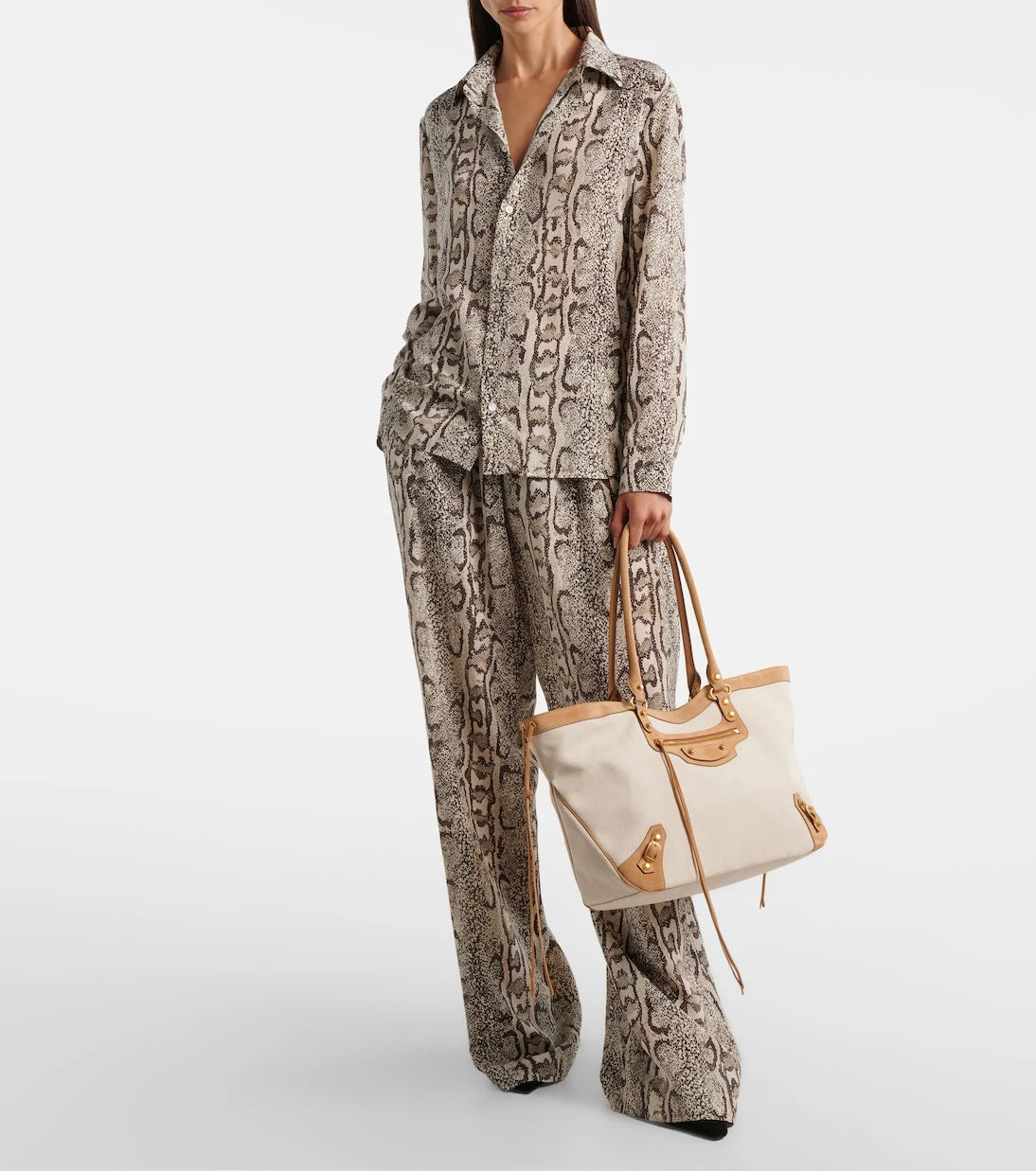 Balenciaga - Le City Beach Medium canvas tote bag