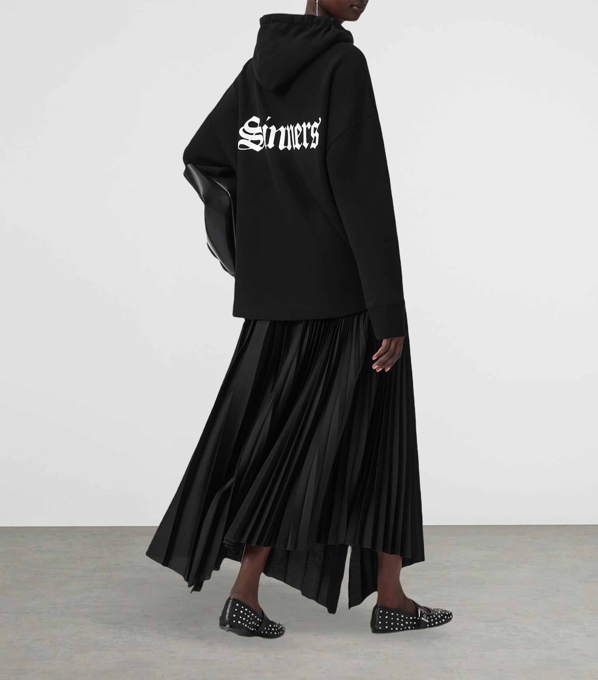 Black Cotton Saint Etie Hoodie