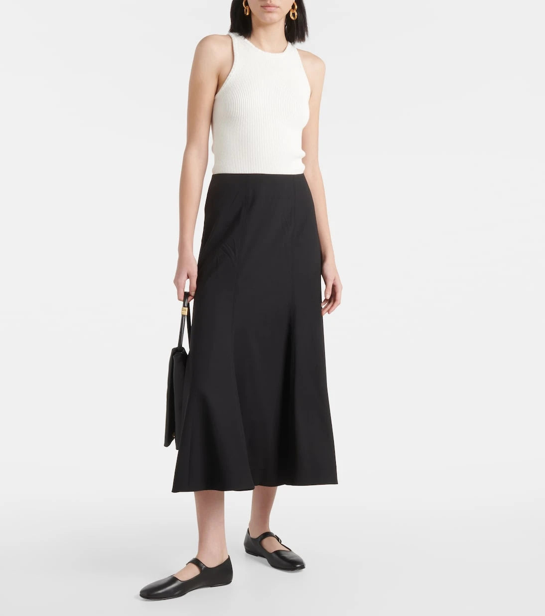 CO - Wool-blend midi skirt