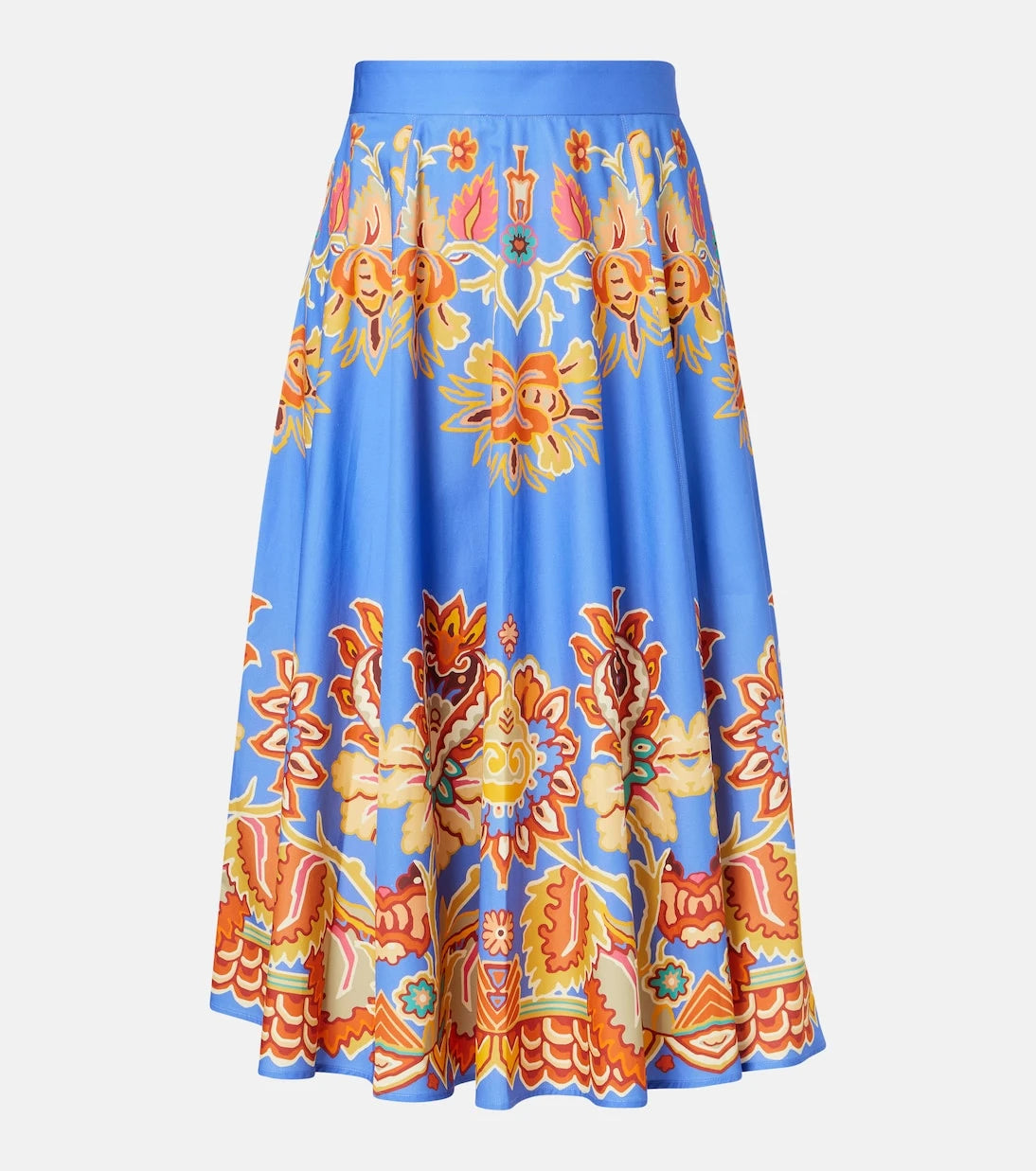 Etro - Printed cotton midi skirt