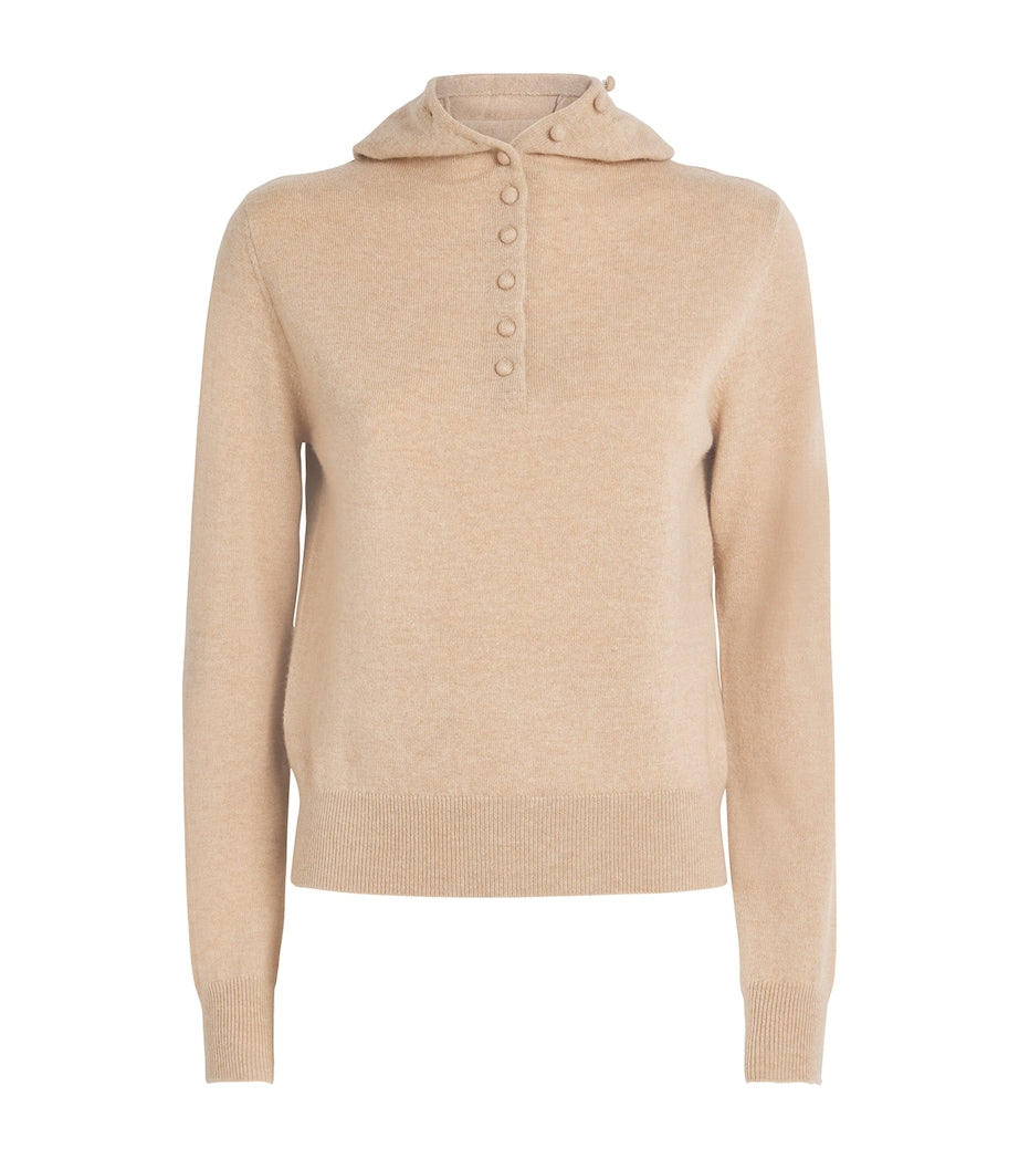 Claudie Pierlot Wool-Cashmere Knitted Hoodie