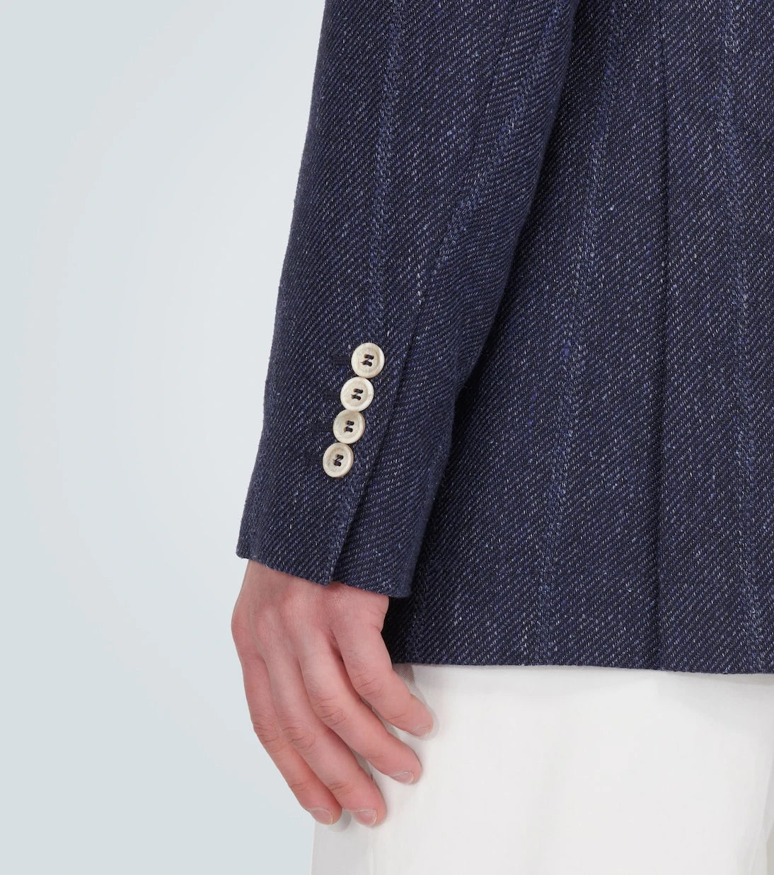 Brunello Cucinelli - Striped linen, silk and wool blazer