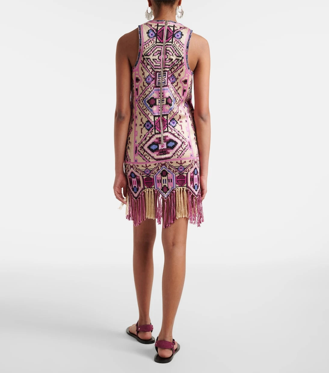 Isabel Marant - Yasmine fringed cotton minidress