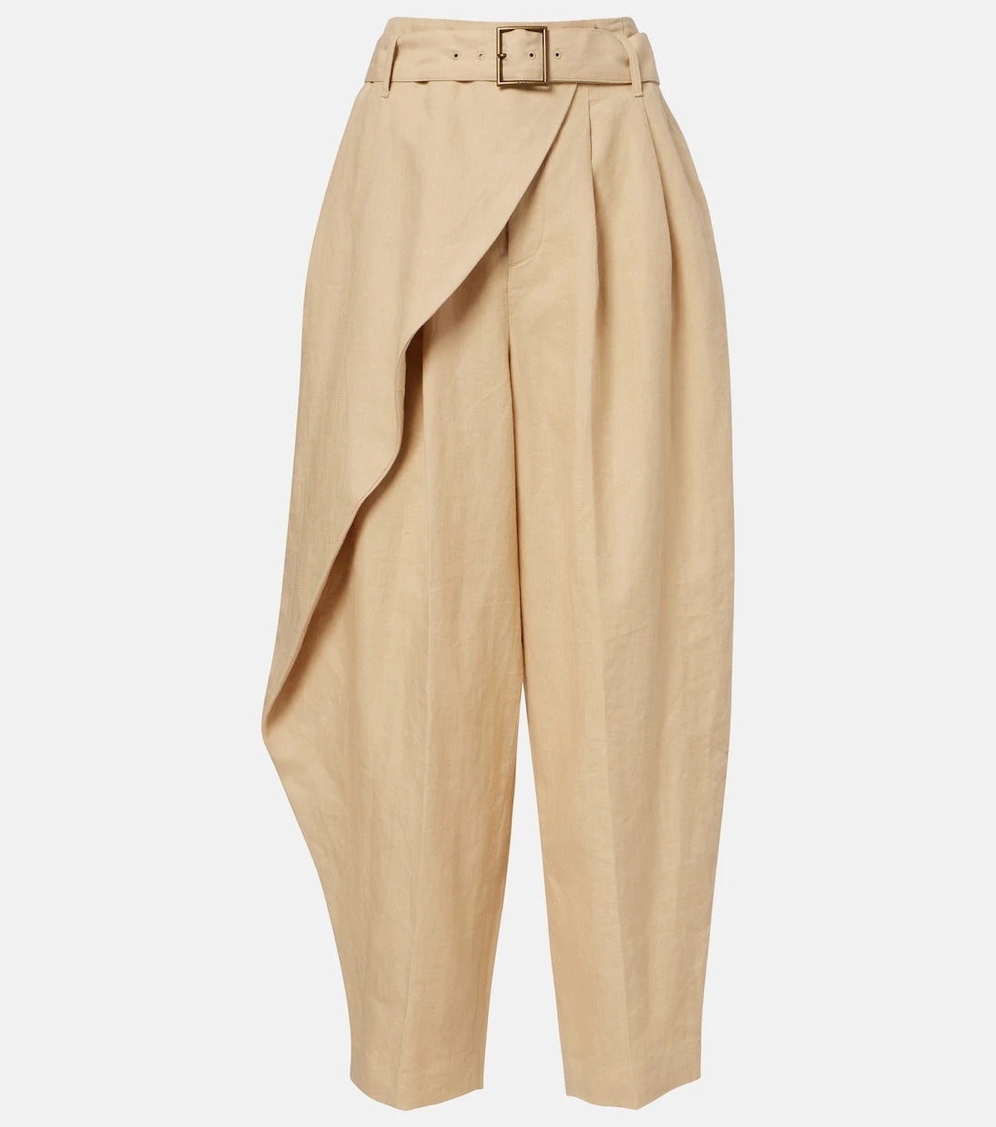 Polo Ralph Lauren - Belted linen barrel-leg pants