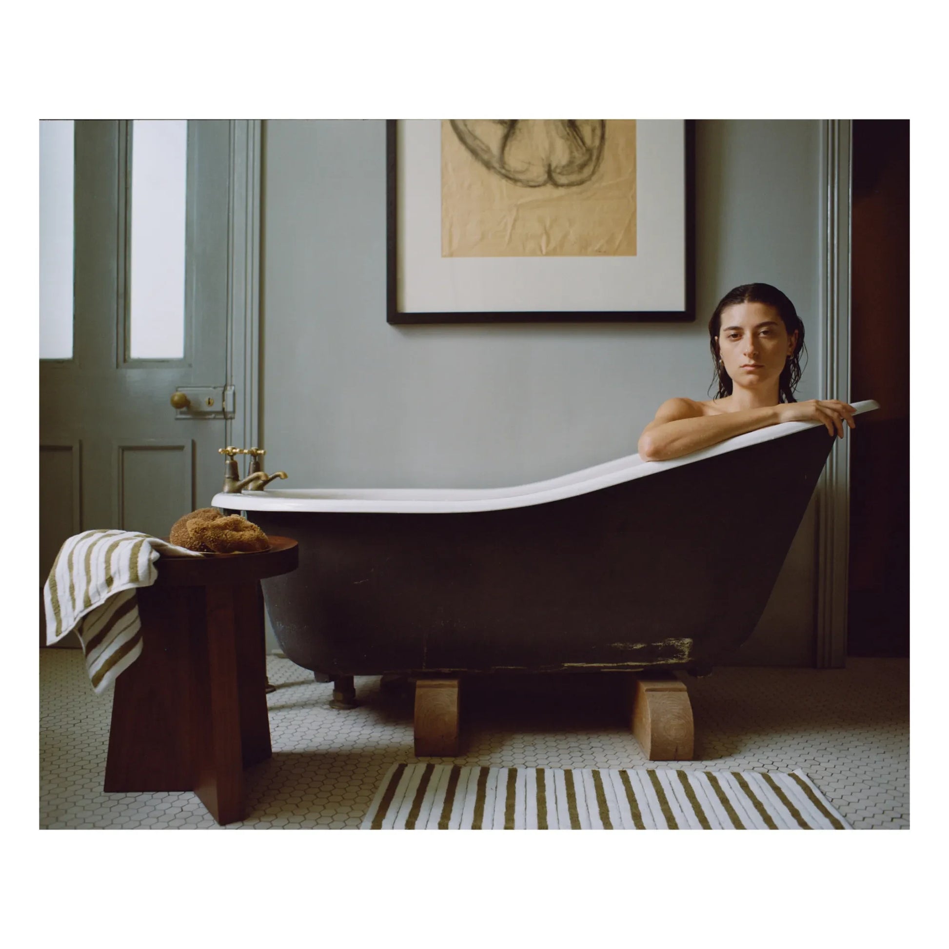 Baina - Echo Bath Mat  | Green