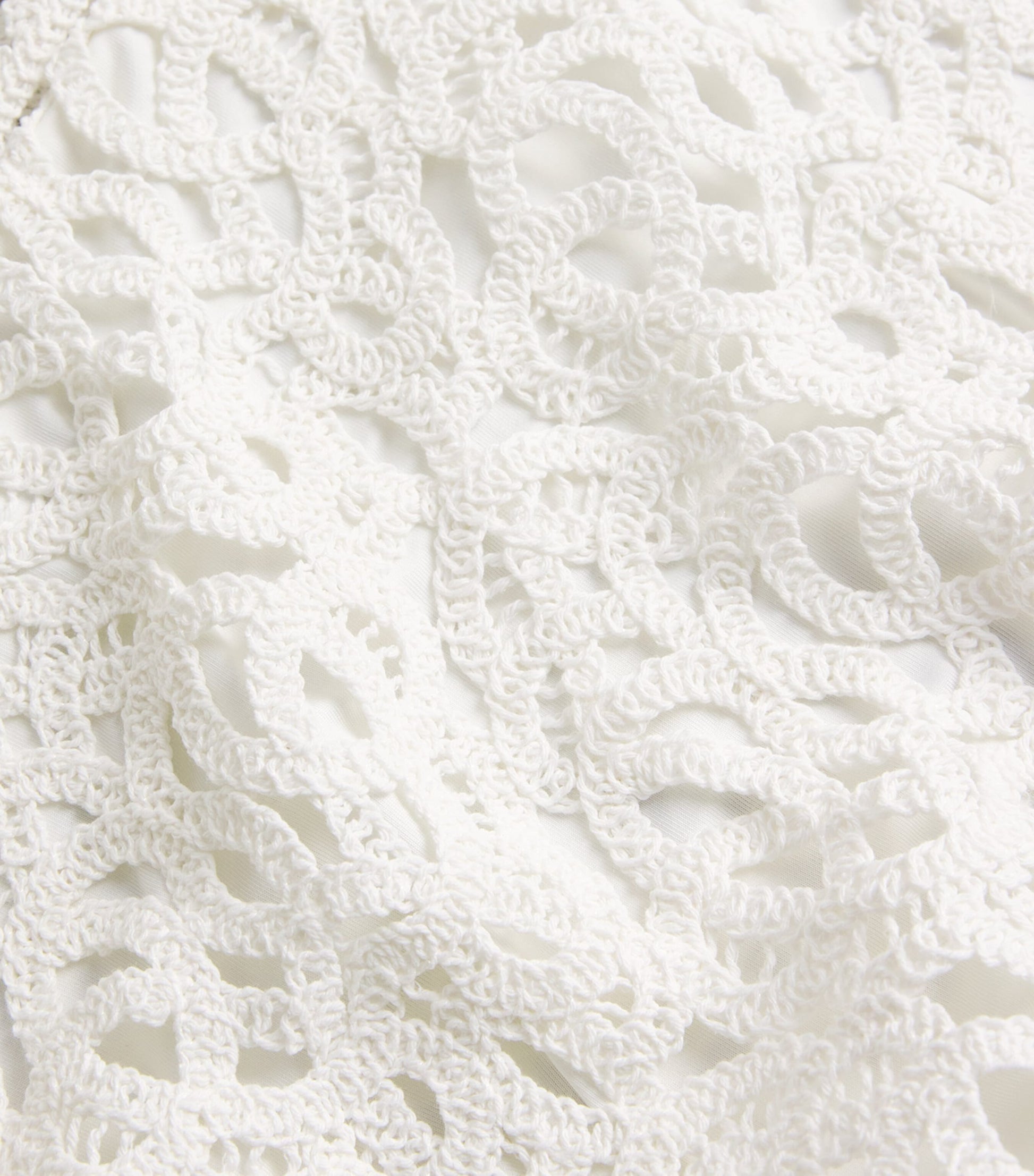 White Cotton Crochet Tank Top