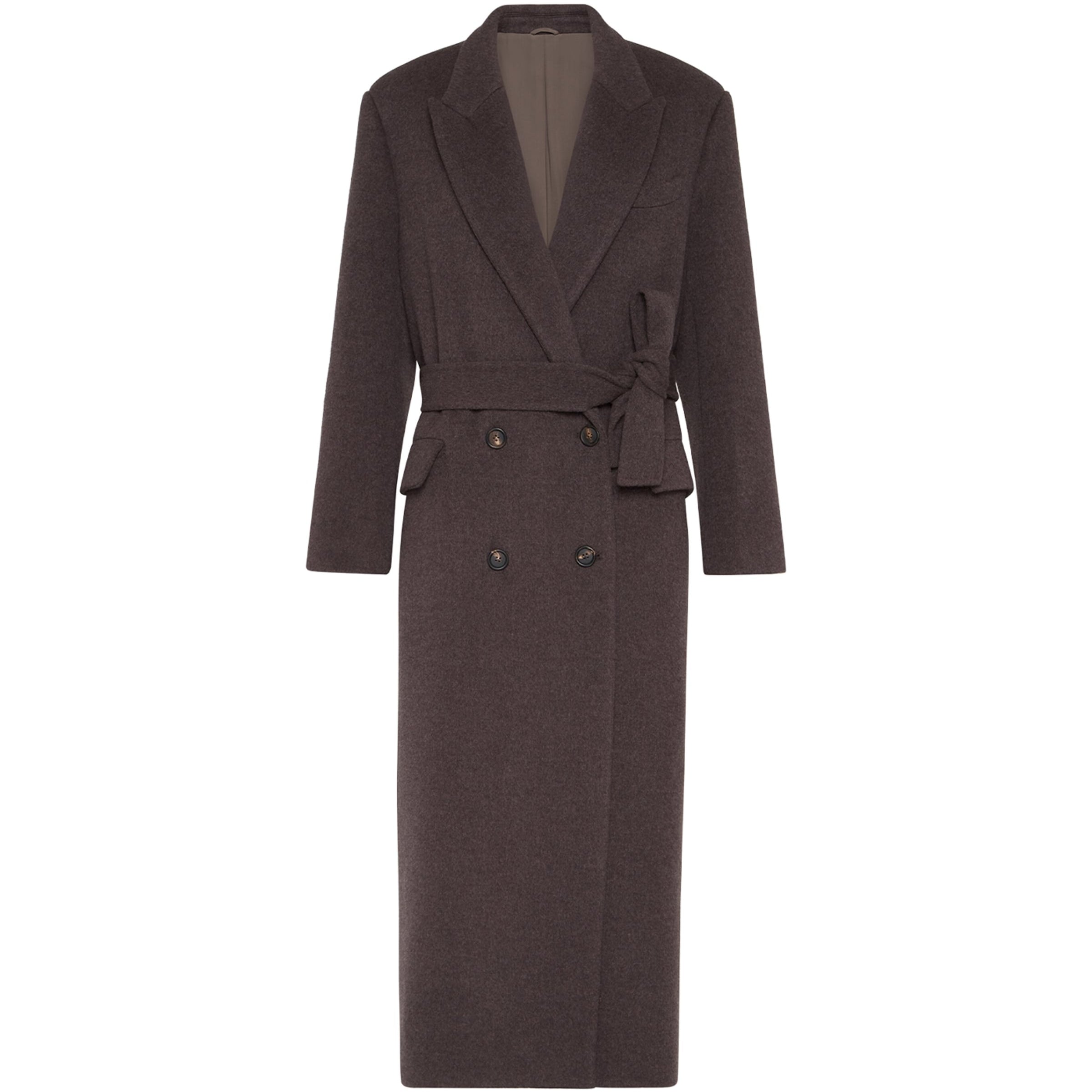 Virgin Wool-Cashmere Belted Trench Coat