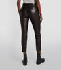 Joseph Black Leather Coleman Trousers