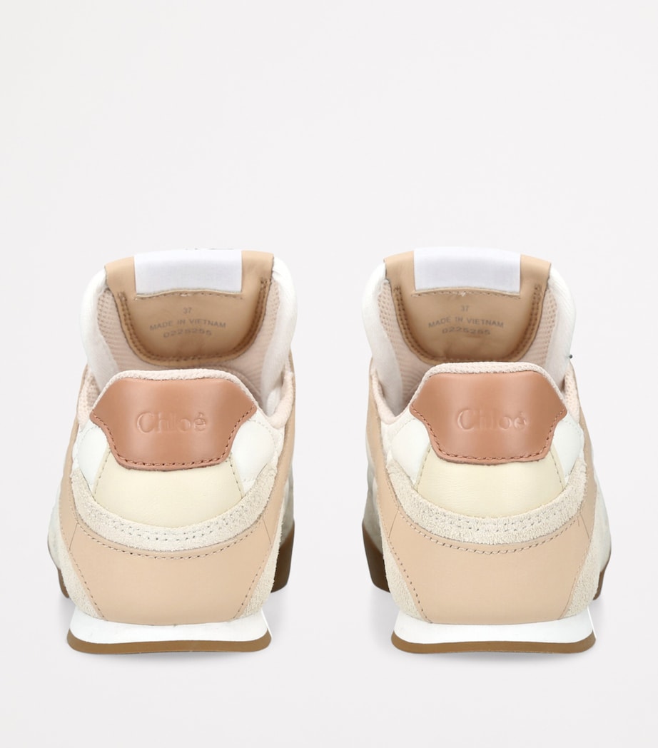 Chloé White Leather Kick Low-Top Sneakers