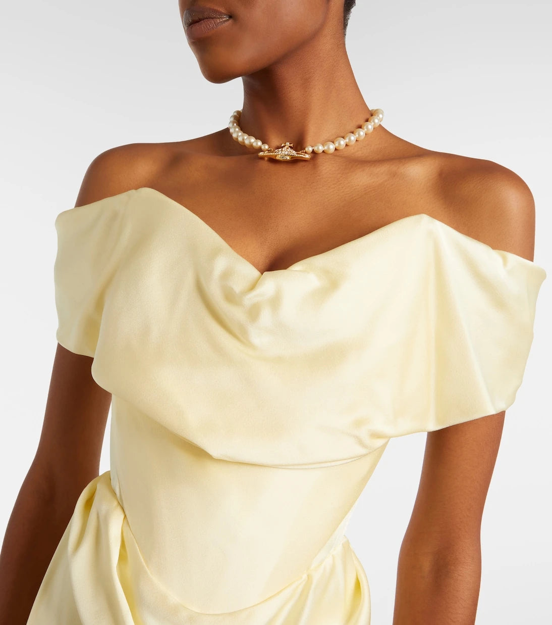 Vivienne Westwood - Nova Cocotte draped satin bustier gown
