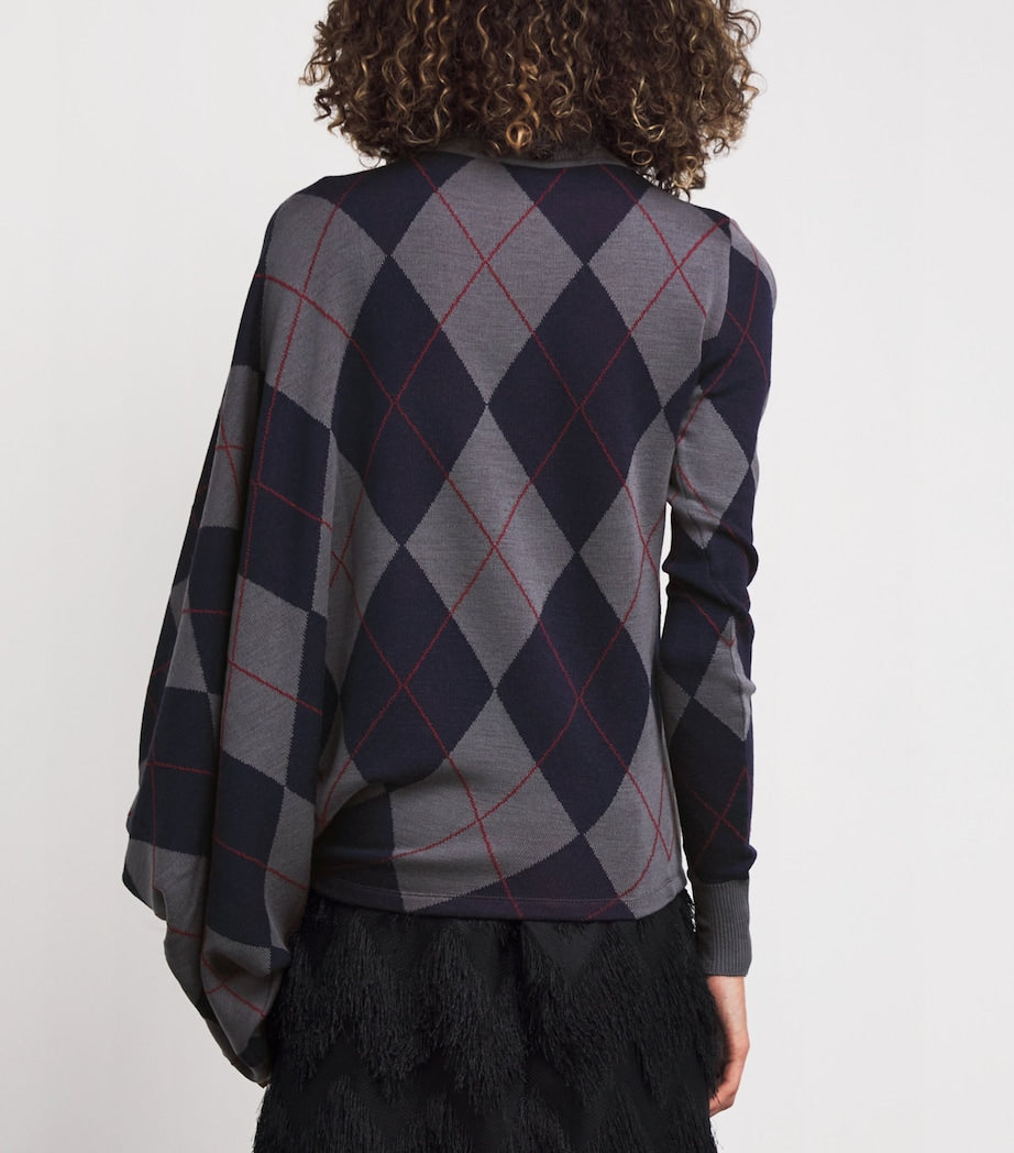 A.W.A.K.E. Mode Multi Merino Wool Argyle Sweater