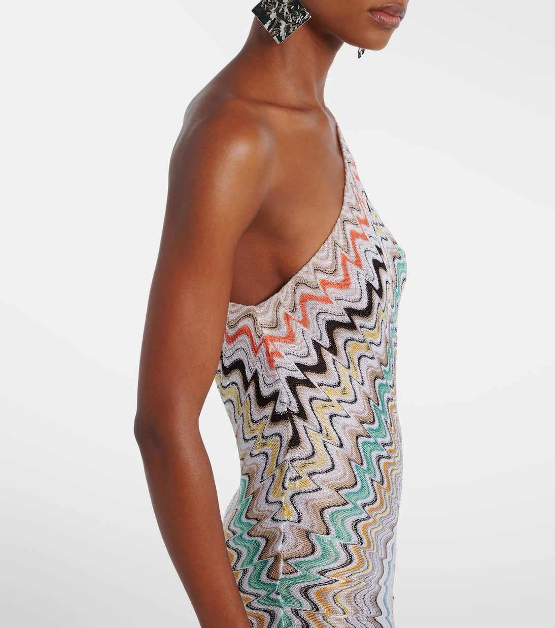 Missoni - Wave one-shoulder maxi dress