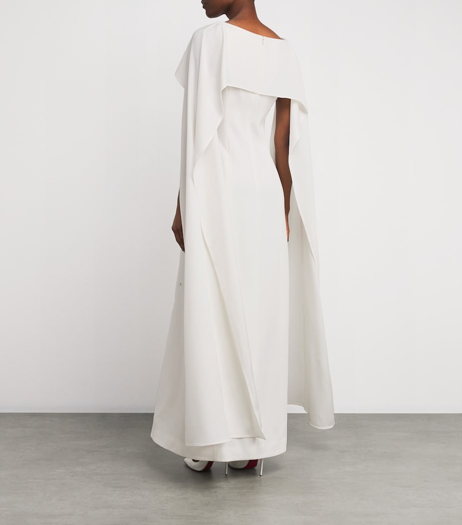 Huishan Zhang White Embellished Luanne Gown