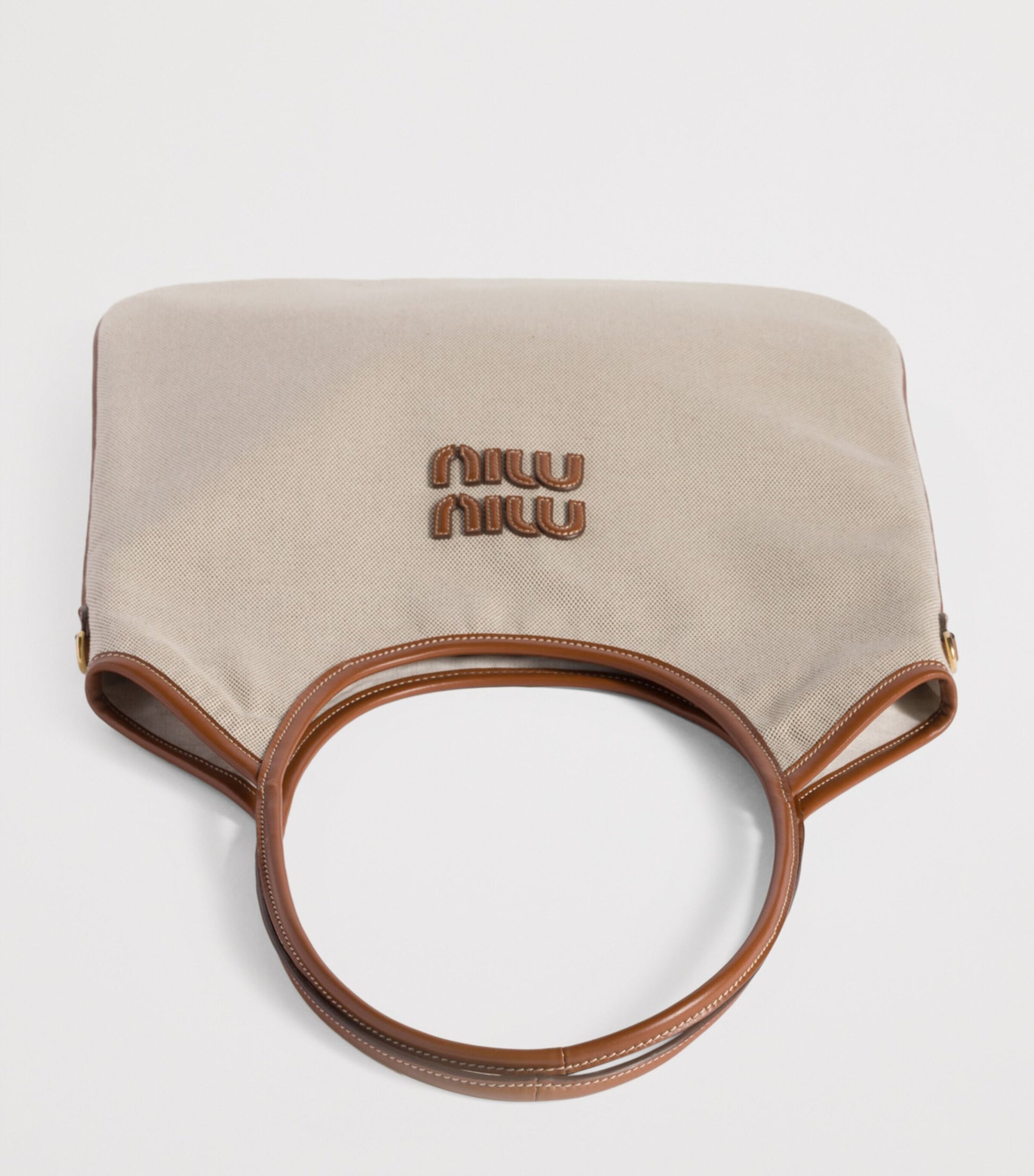 Neutral Canvas-Leather Ivy Tote Bag