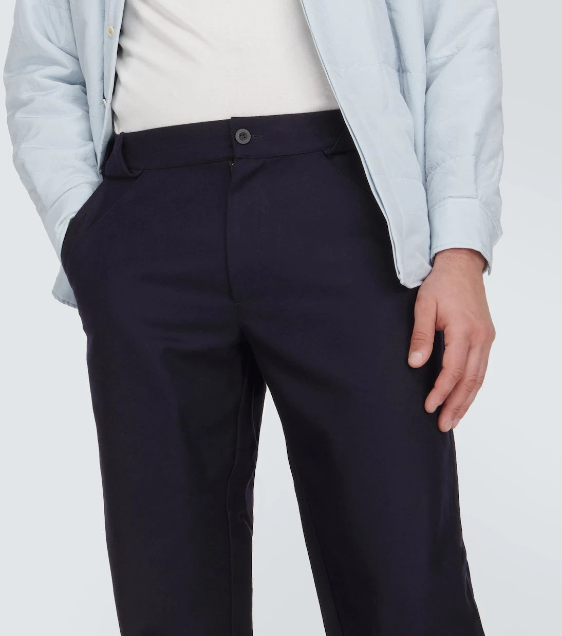 GR10K - Straight leg wool-blend pants