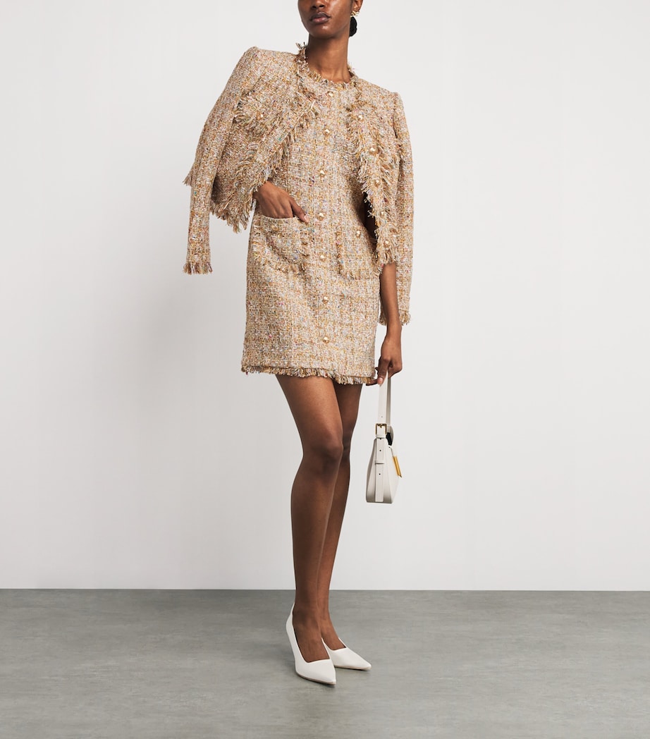 Cinq A Sept Beige Bouclé Clarise Blazer