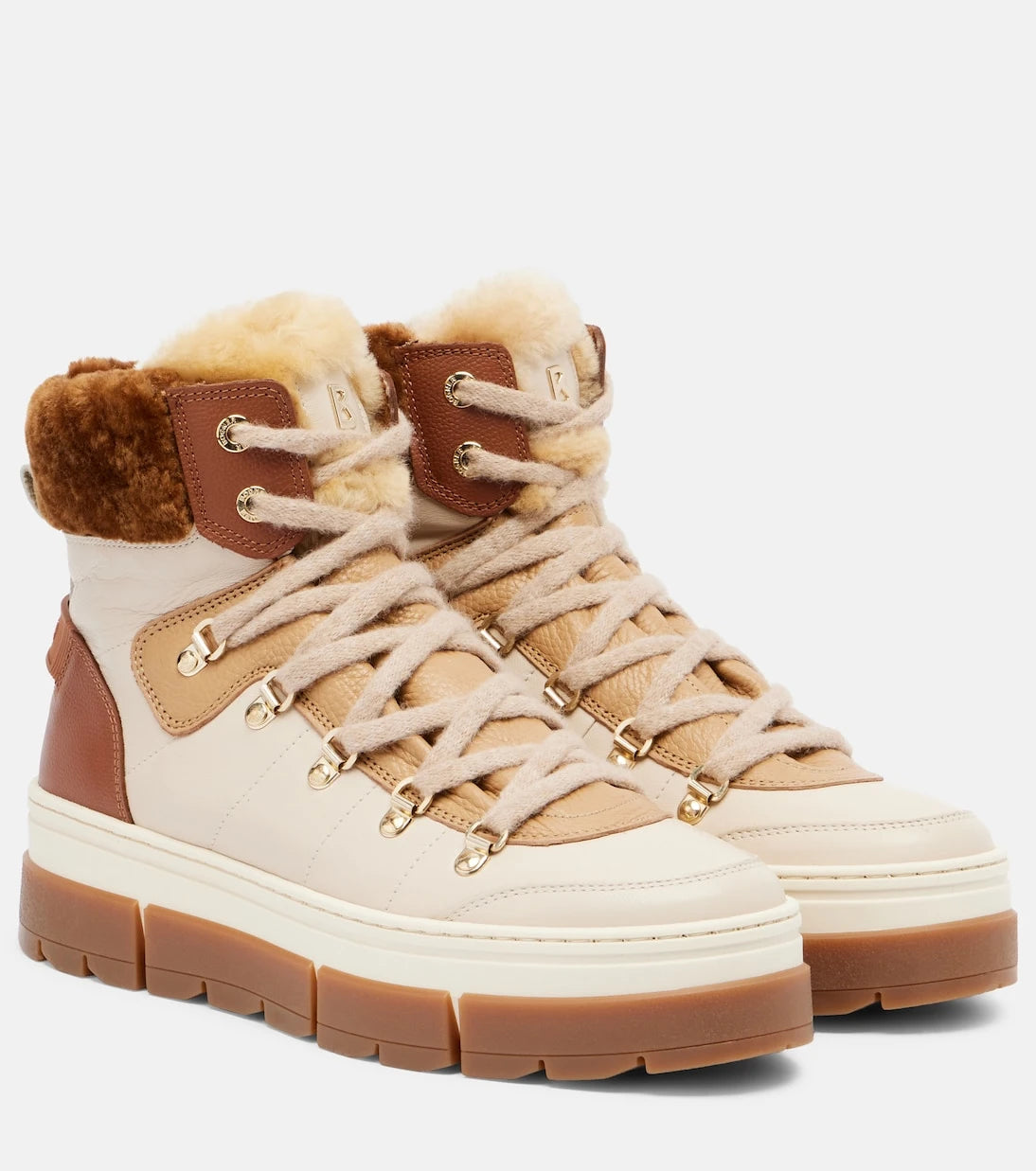 Bogner - Vaduz shearling-trimmed leather ankle boots