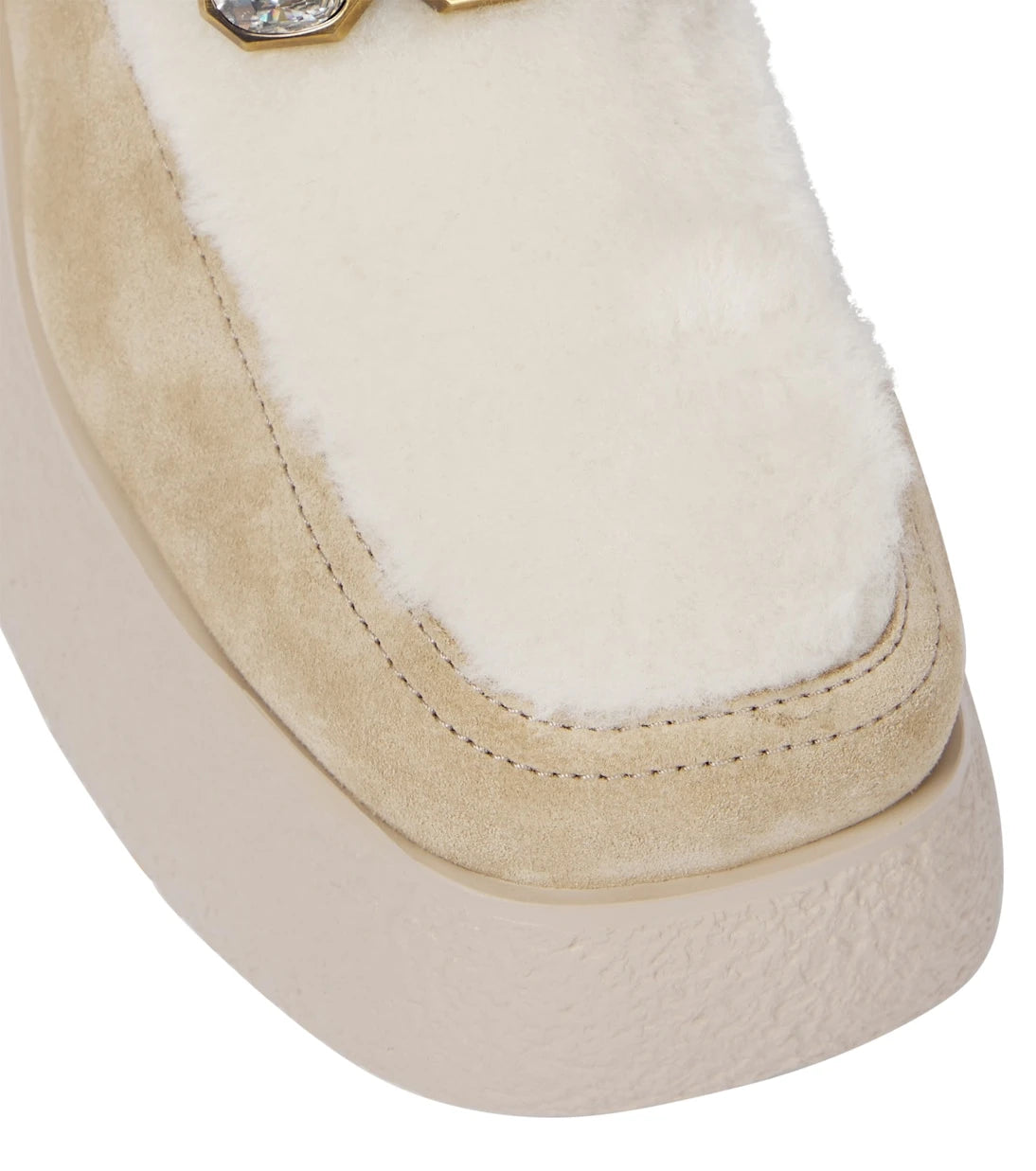 Roger Vivier - Viv' Rangers shearling-trimmed suede ankle boots