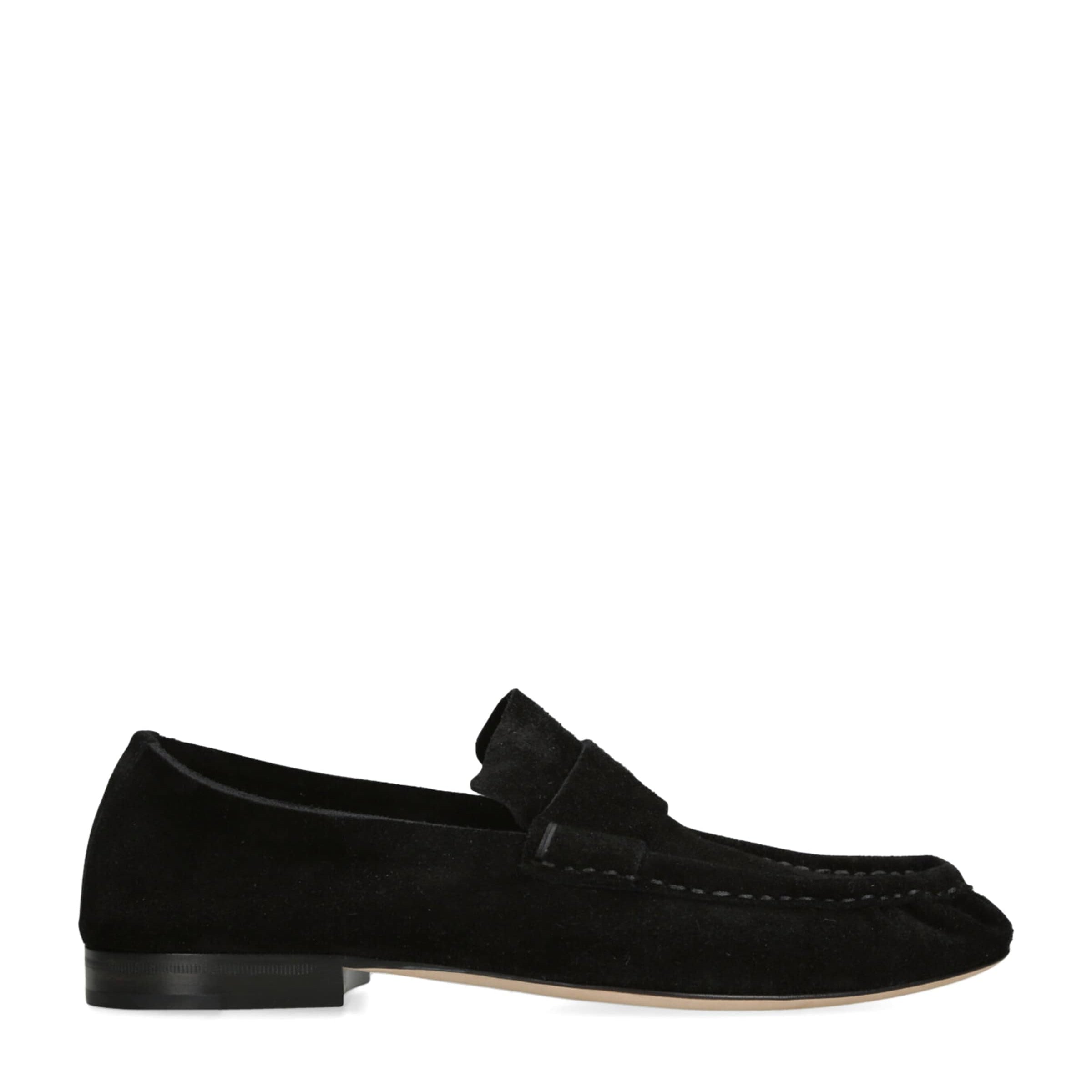 Black Soft Suede Loafers