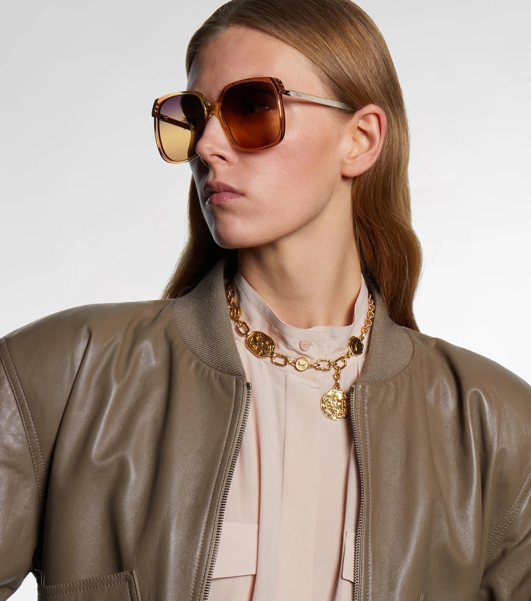 Chloé - Logo oversized sunglasses