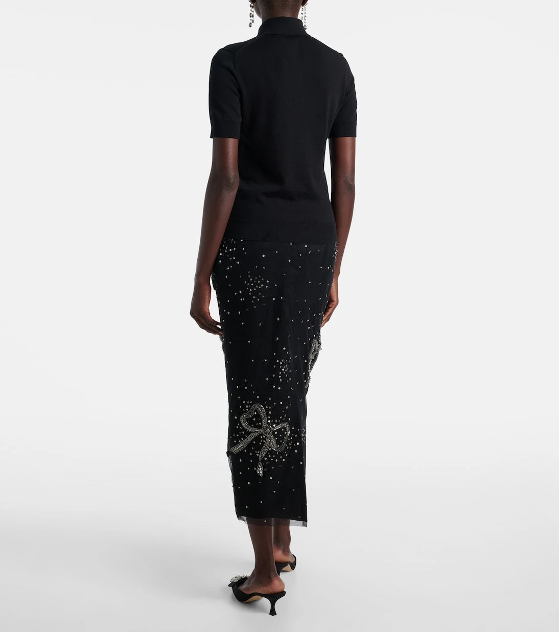 Carolina Herrera - Silk and cotton-blend polo shirt