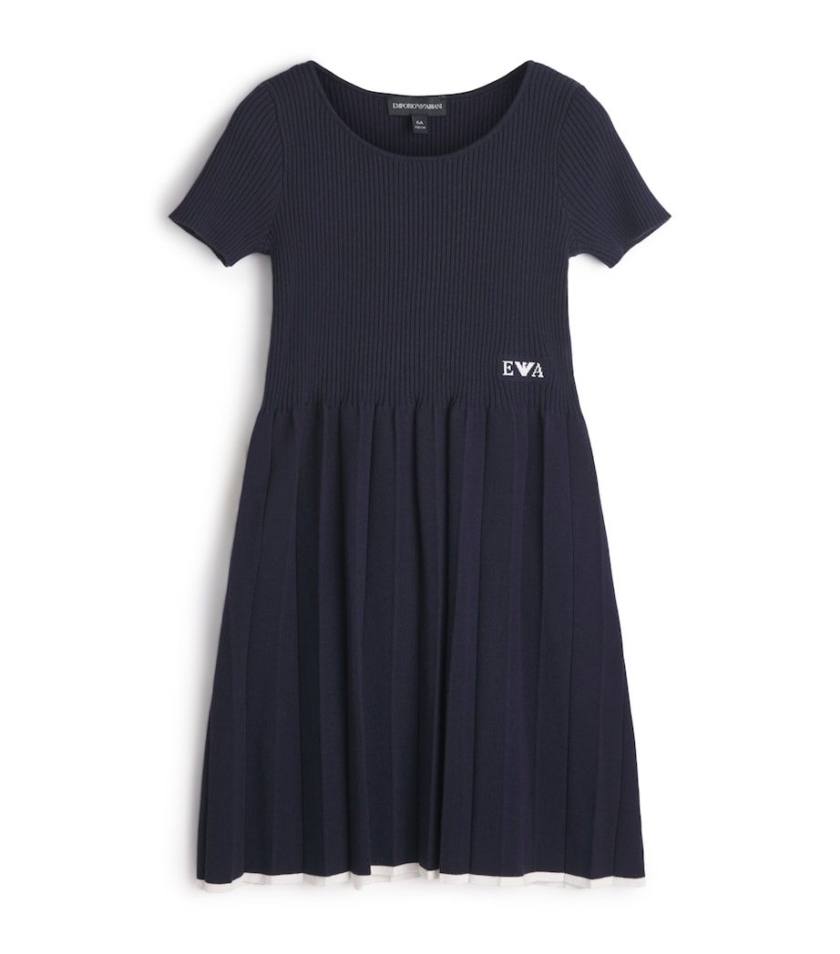 Emporio Armani Kids Knitted Pleated Dress (4-14 Years)