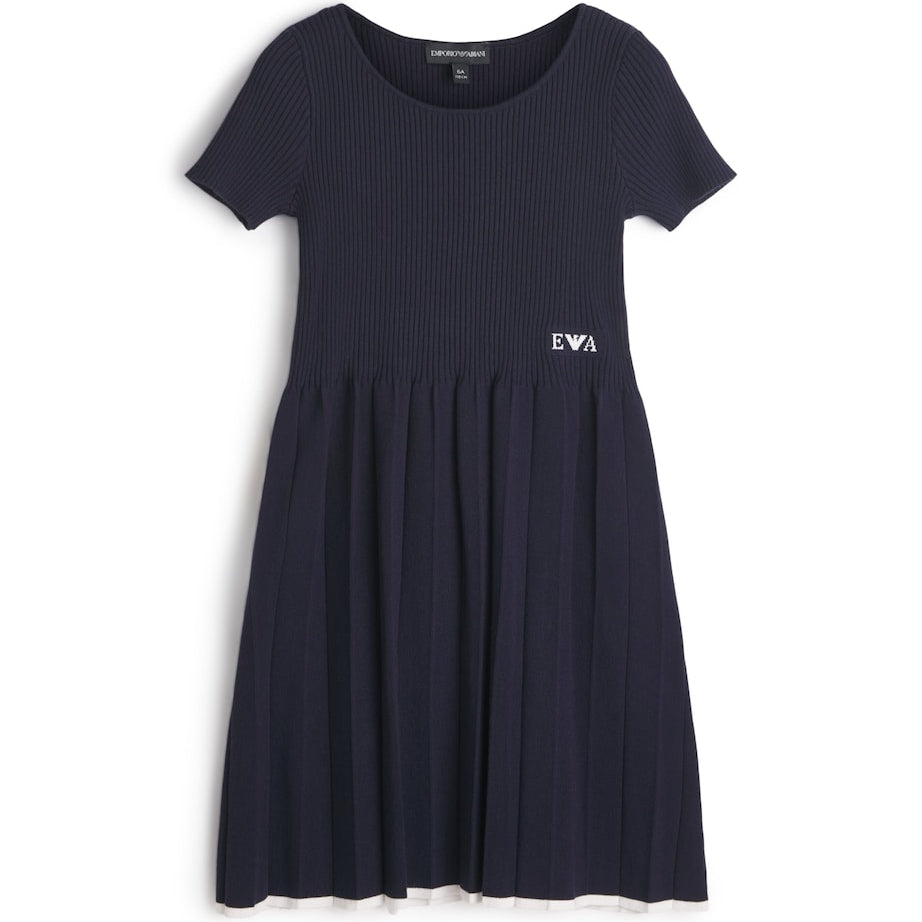 Emporio Armani Kids Knitted Pleated Dress (4-14 Years)
