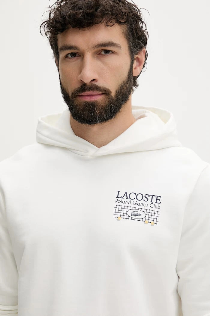 Lacoste erkek pamuklu kapüşonlu sweatshirt
