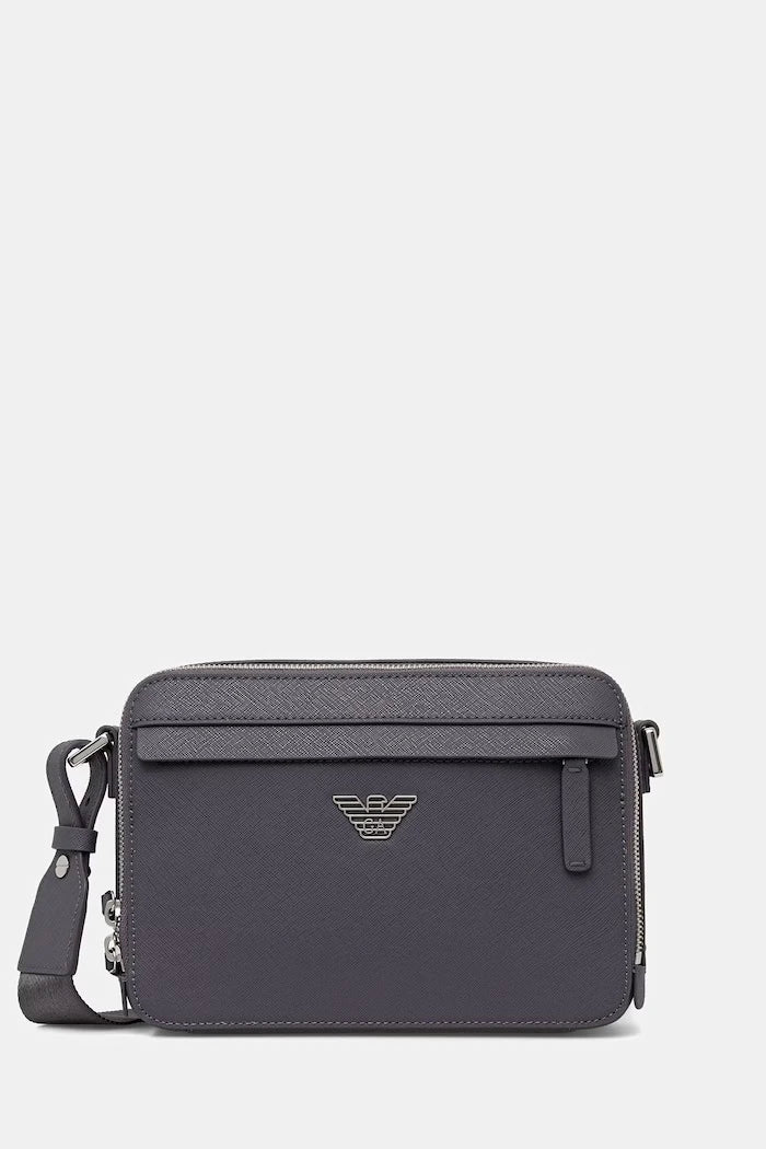 Emporio Armani erkek suni deri çapraz çanta