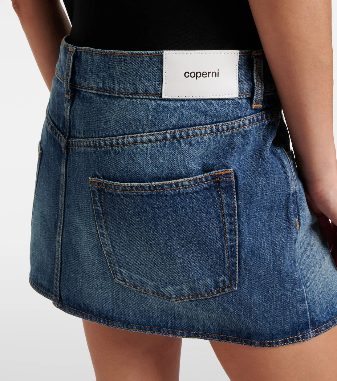 Coperni - Denim kruvaze etek