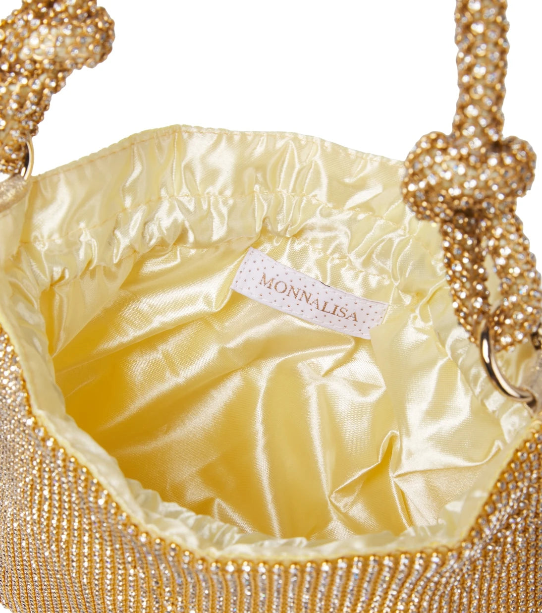 Monnalisa - Rhinestone-embellished bucket bag