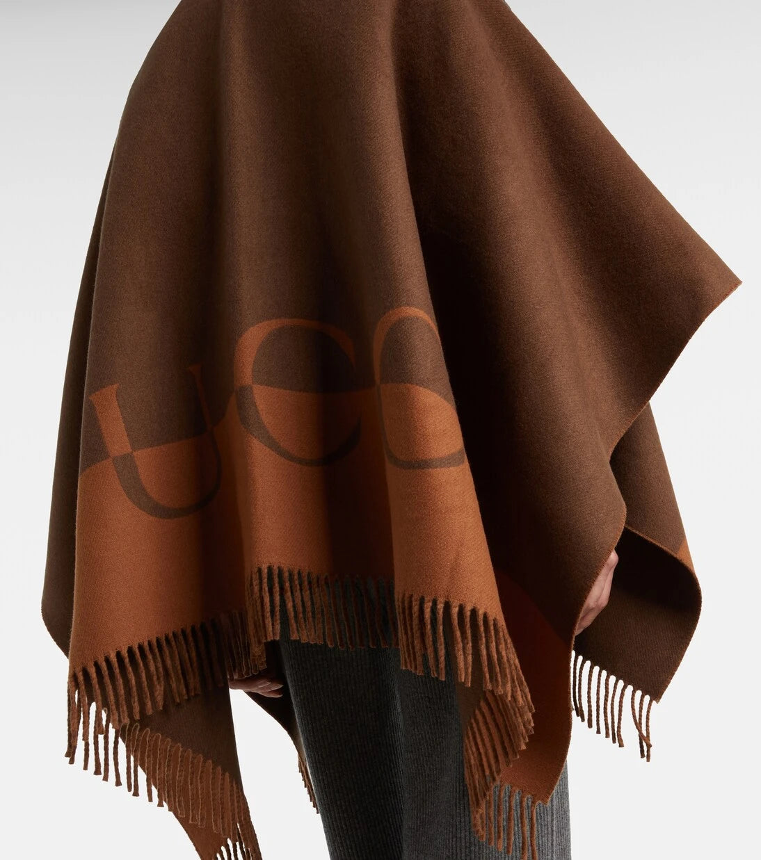 Gucci - Fringed wool and cashmere poncho