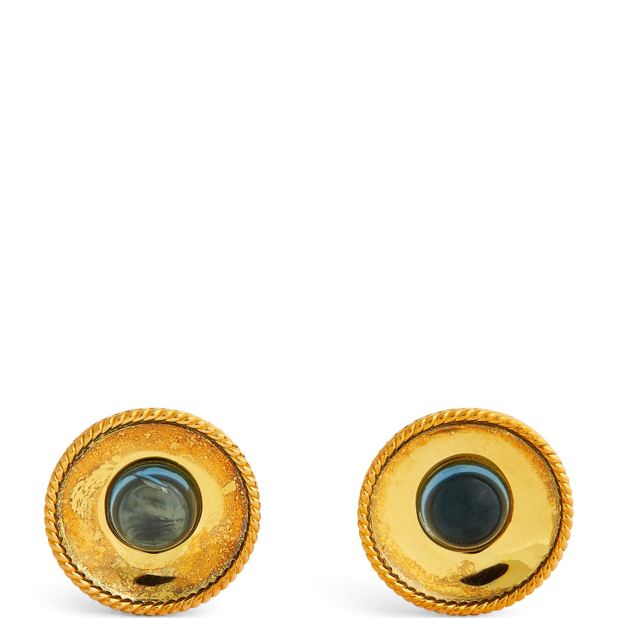 Tateossian Gold-Plated Blue Topaz Cufflinks