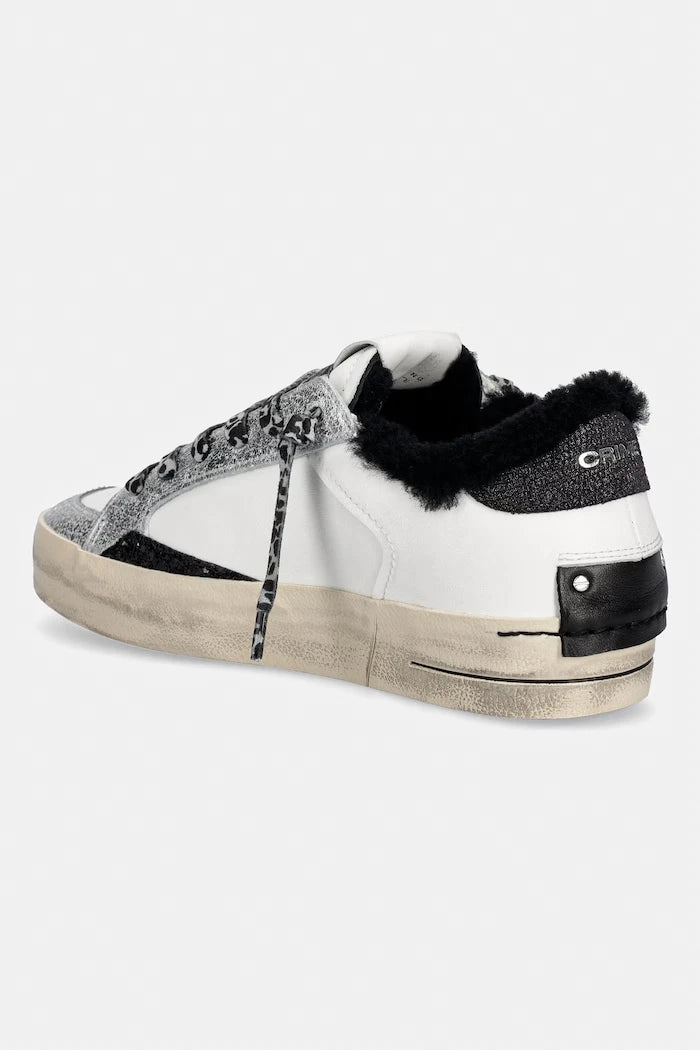 Crime London SK8 DELUXE kadın deri spor ayakkabı