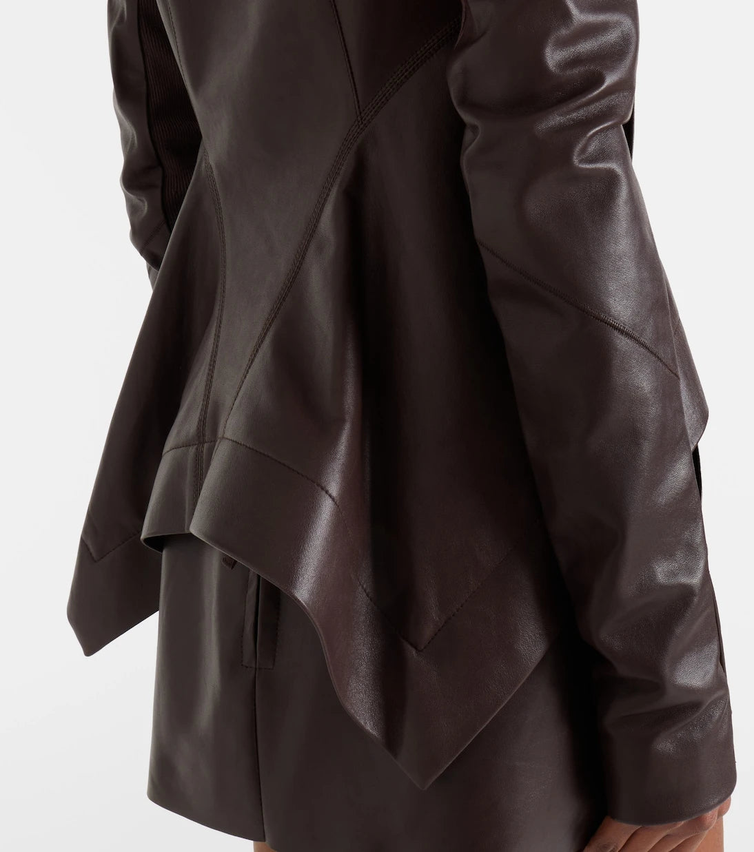 Rick Owens - Naska asymmetric leather jacket