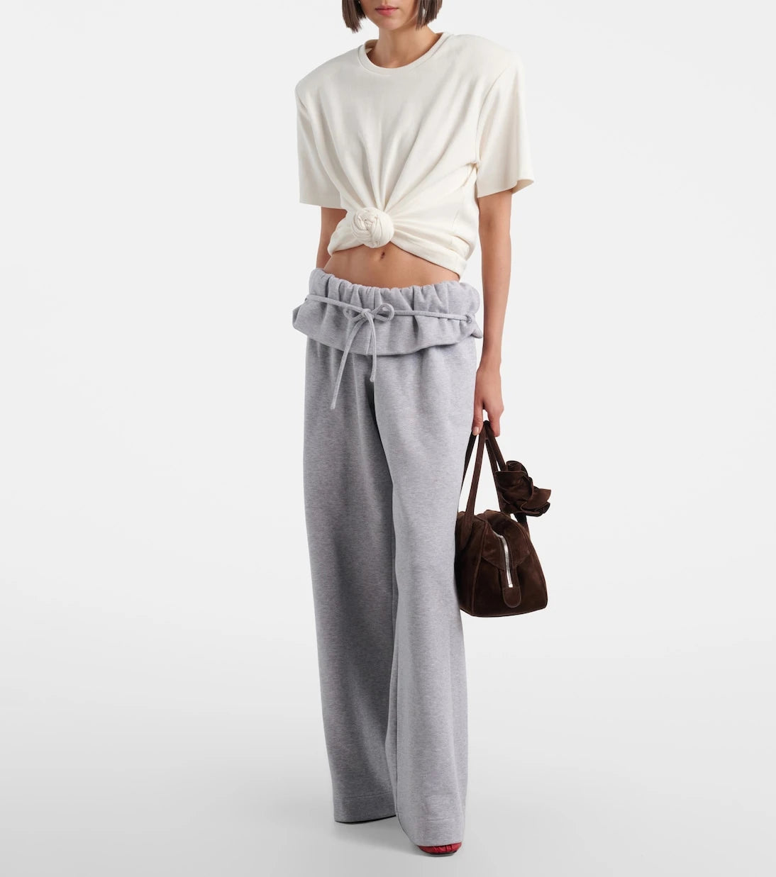 Magda Butrym - Ruffled cotton-blend sweatpants