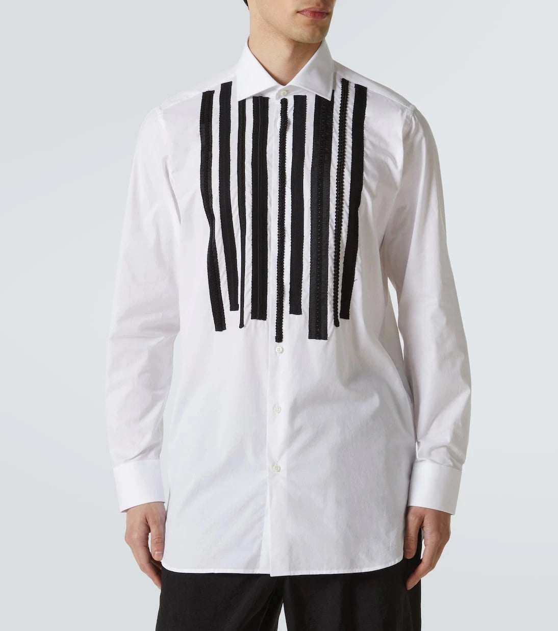 Junya Watanabe - x Guy Rover striped cotton shirt