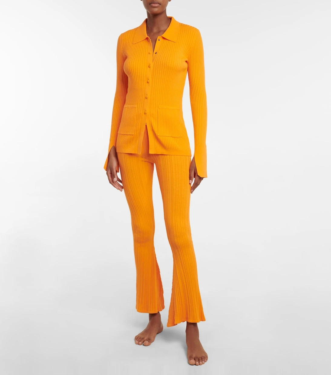 Live The Process - Tuxedo ribbed-knit cardigan