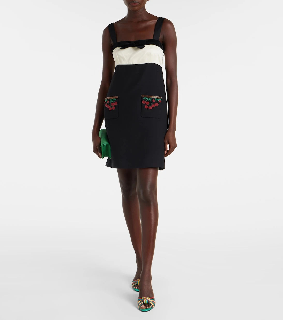 Valentino - Crepe Couture embroidered minidress