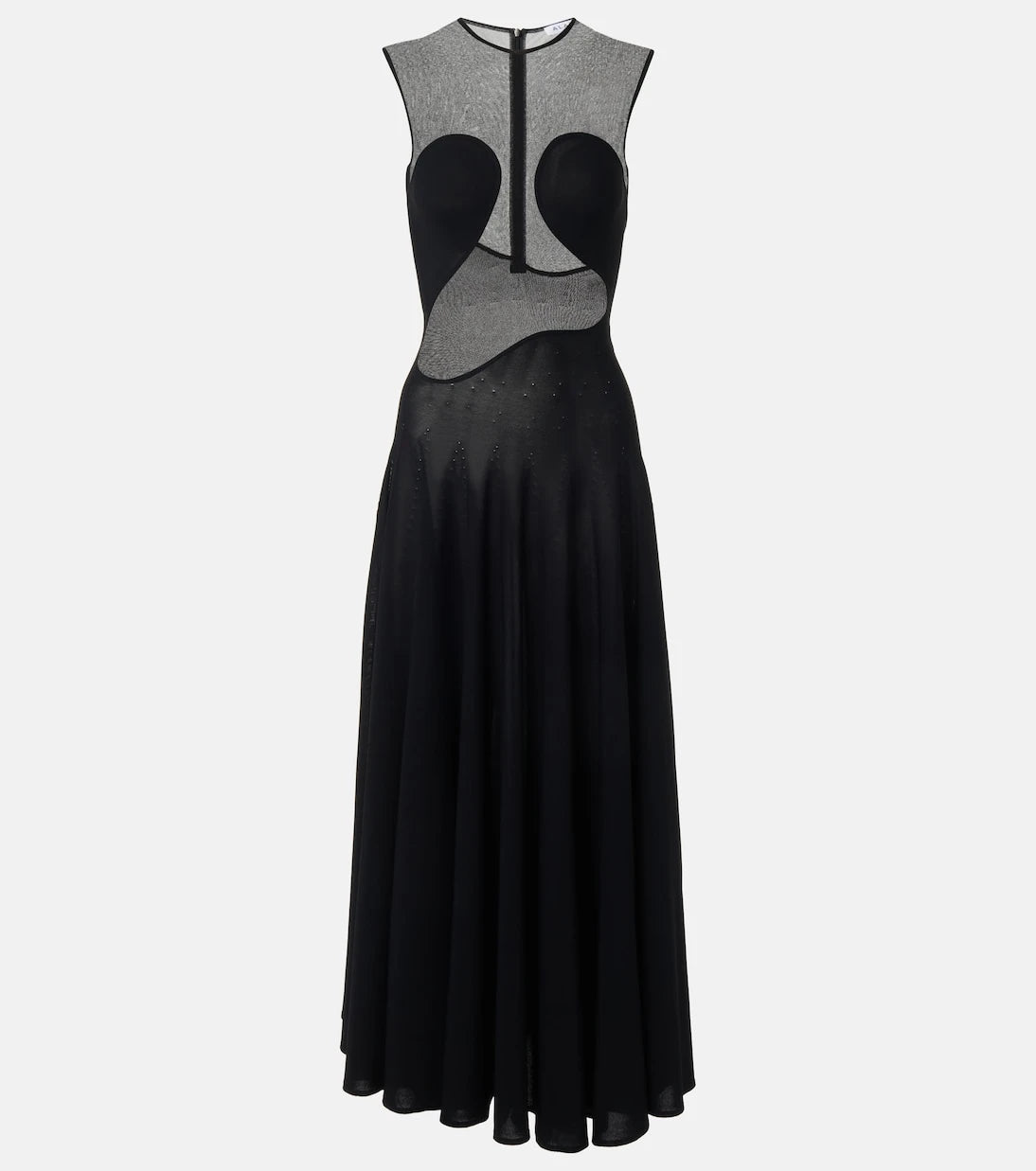 Alaïa - فستان ماكسي مُخاط بقصّات