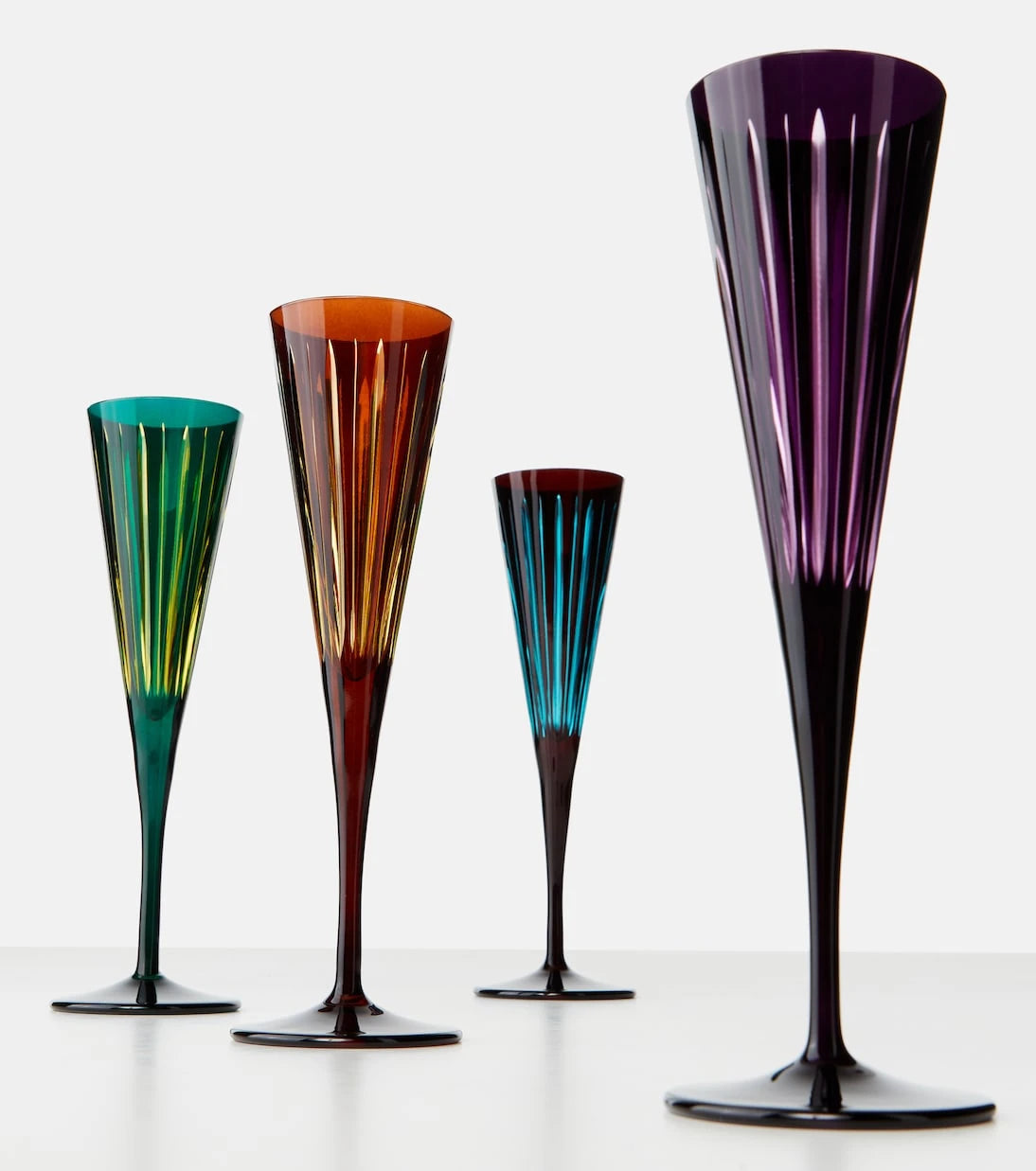 L'Objet - Prism set of 4 champagne flutes
