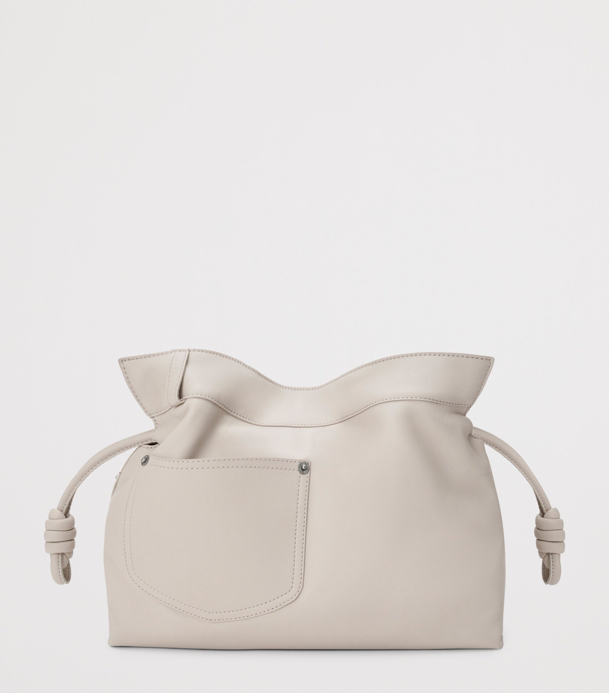 Leather Jean-Detail Flamenco Purse