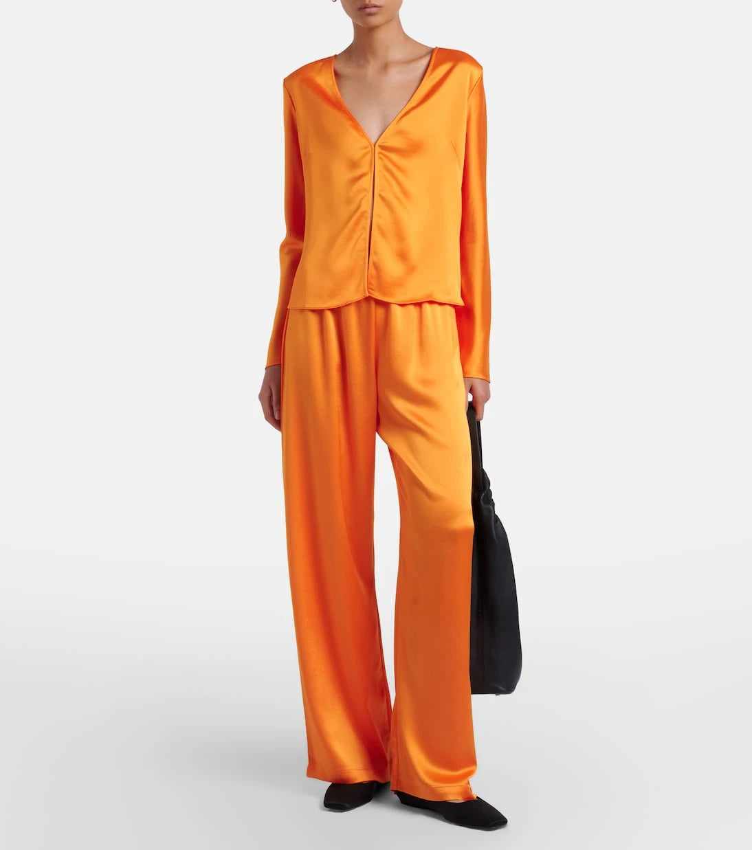 Leset - Barb satin wide-leg pants