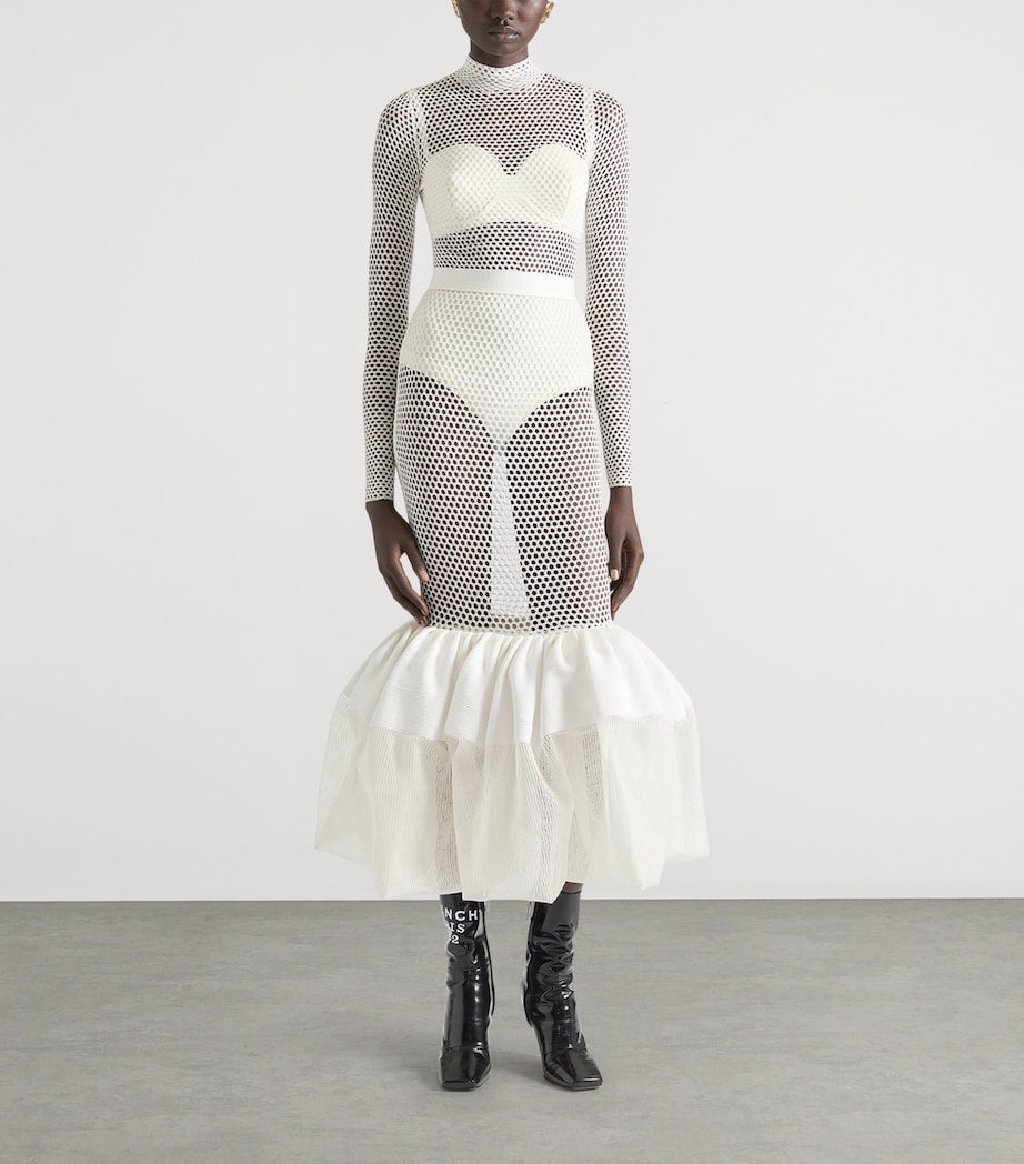 Givenchy White Knit Midi Dress