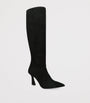 Stuart Weitzman Black Suede Vinnie Boots 85