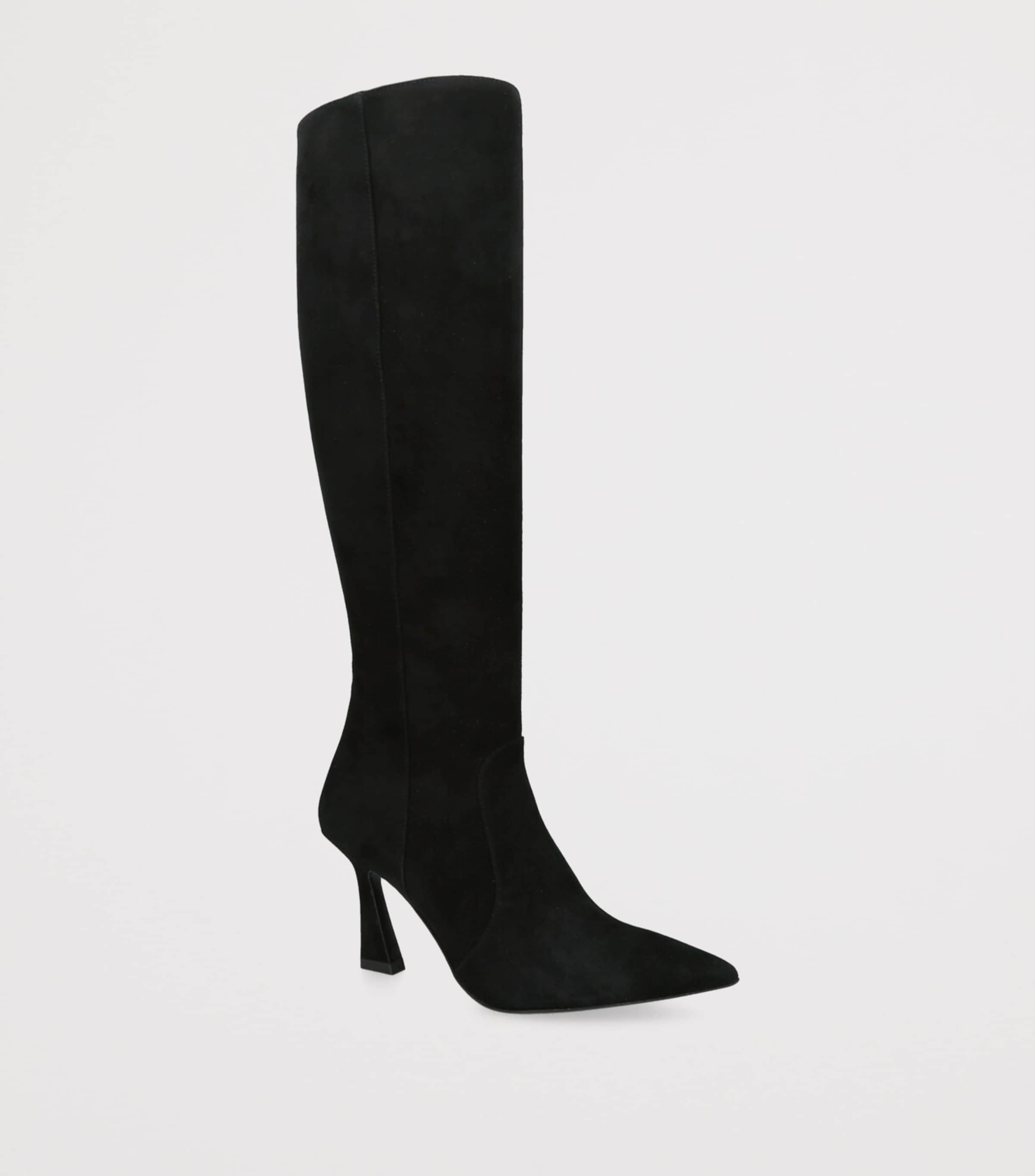 Stuart Weitzman Black Suede Vinnie Boots 85